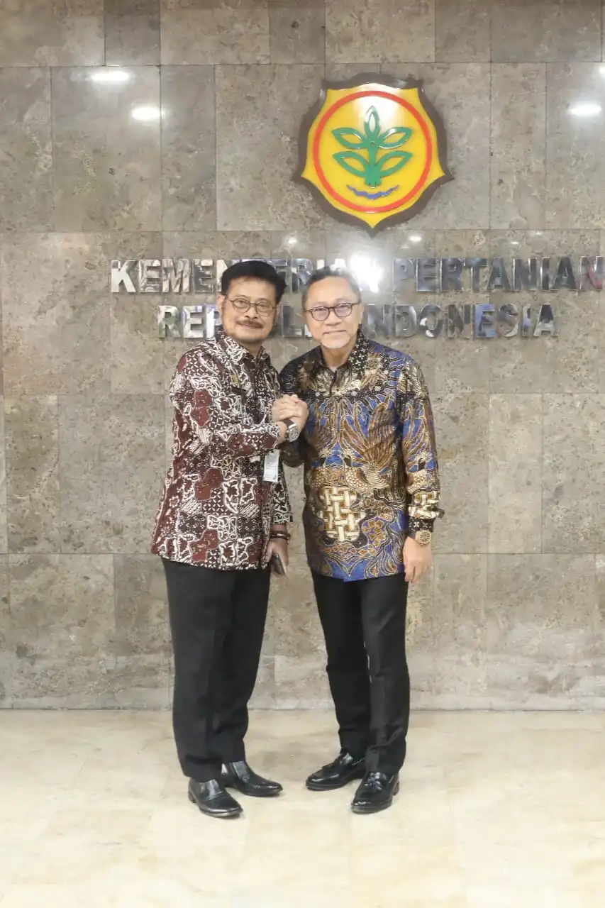 Mentan SYL Disambangi Mendag Zulhas di Kantor Kementan, Bahas Pangan Hingga Perlindungan Petani