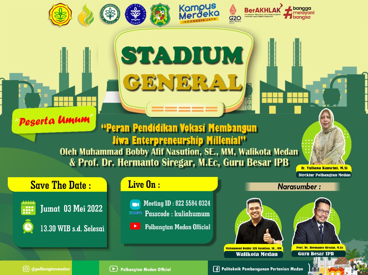 Guru Besar IPB Ajak Mahasiswa Polbangtan Jadi Pengusha Melalui Program KUR