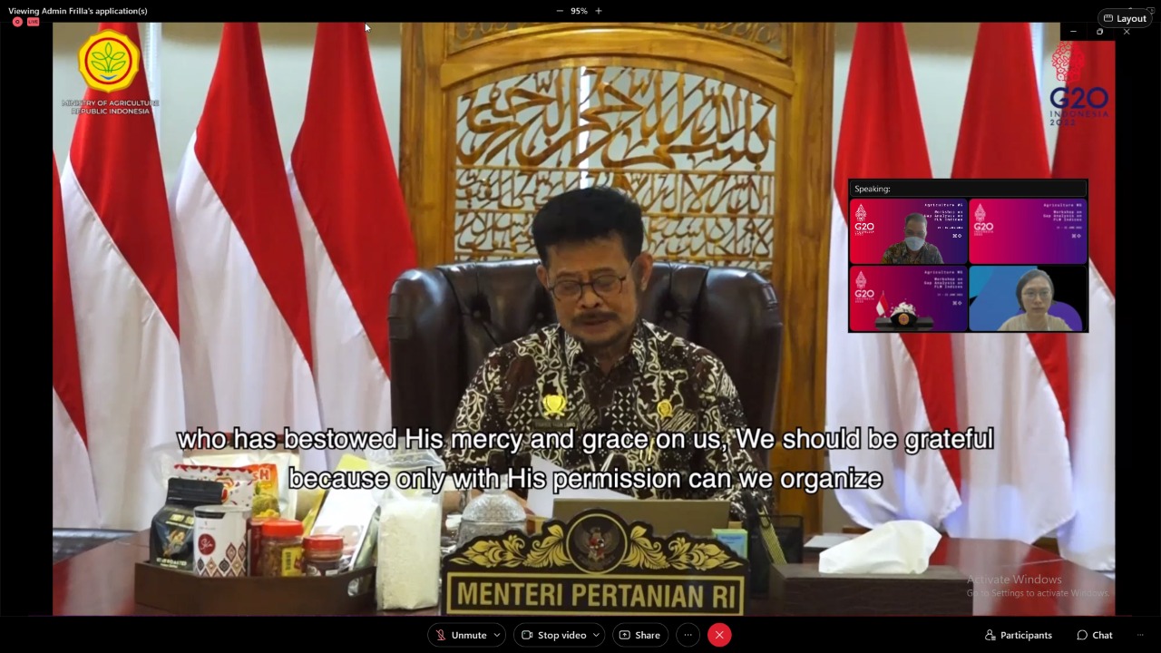 Mentan SYL Ajak Negara-Negara di Dunia Tekan Food Loss and Waste