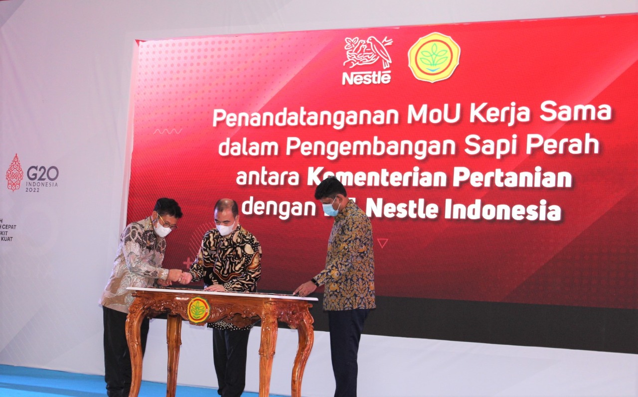 Kementan Gandeng PT. Nestle Tingkatkan Produksi Susu di Indonesia