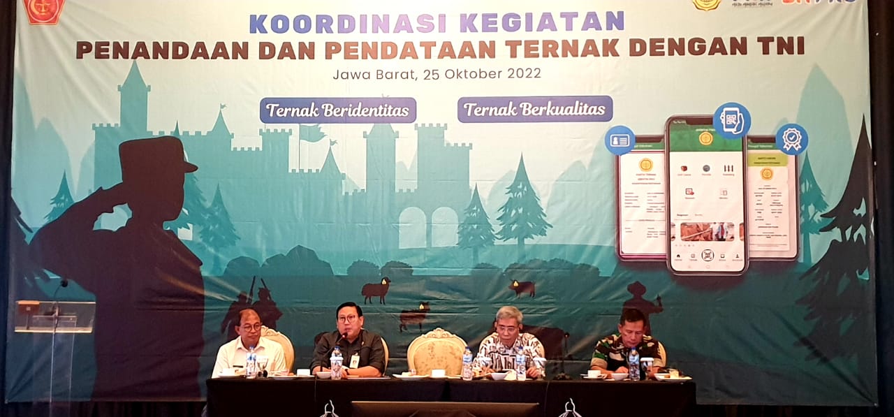 Kementan Gandeng TNI Gencarkan Penandaan dan Pendataan Ternak Pasca Vaksinasi PMK di Jabar