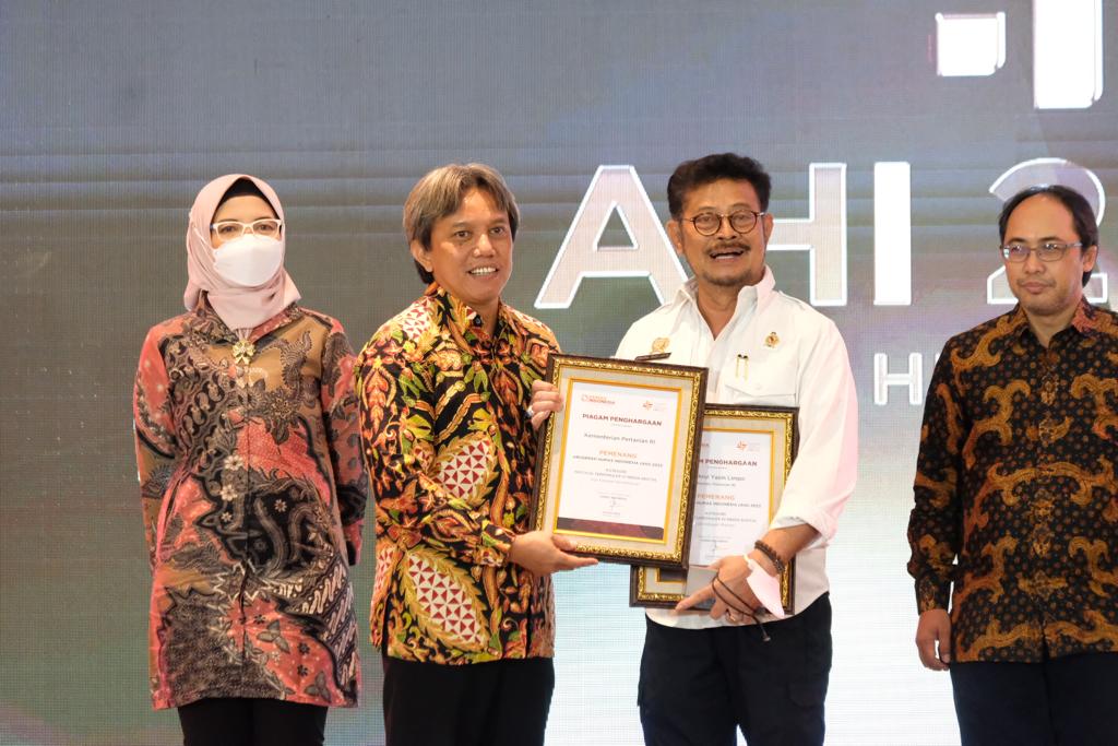 Raih Sederet Penghargaan di Ajang AHI, Kementan Jadi Kementerian Terpopuler di Media Digital