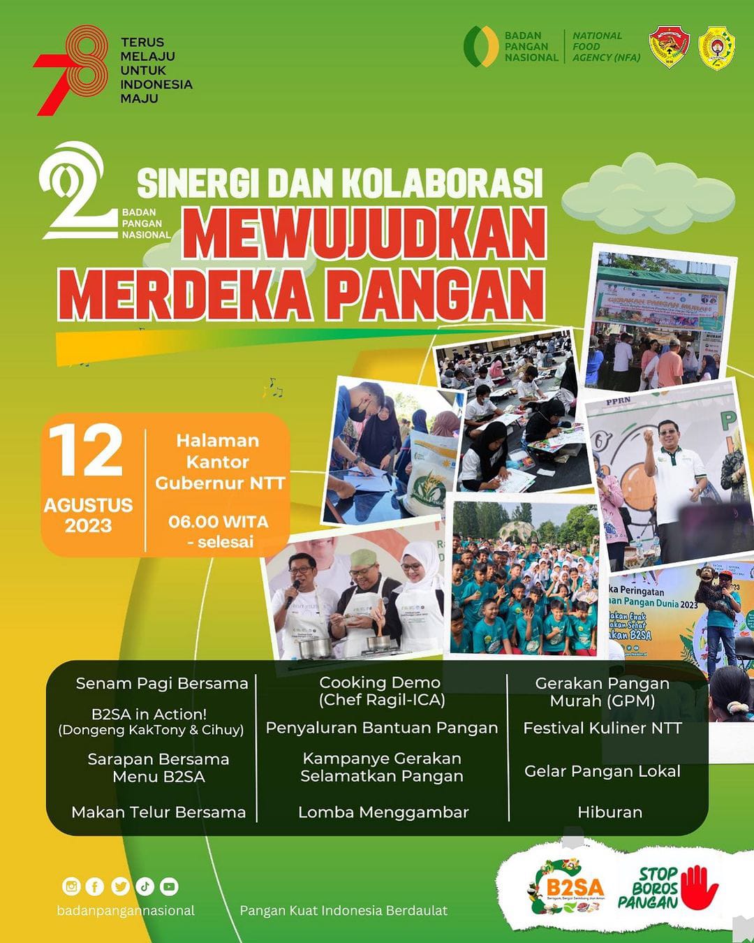 Siap-siap 12 Agustus di Kupang, NFA Gelar Sinergi dan Kolaborasi Mewujudkan Merdeka Pangan