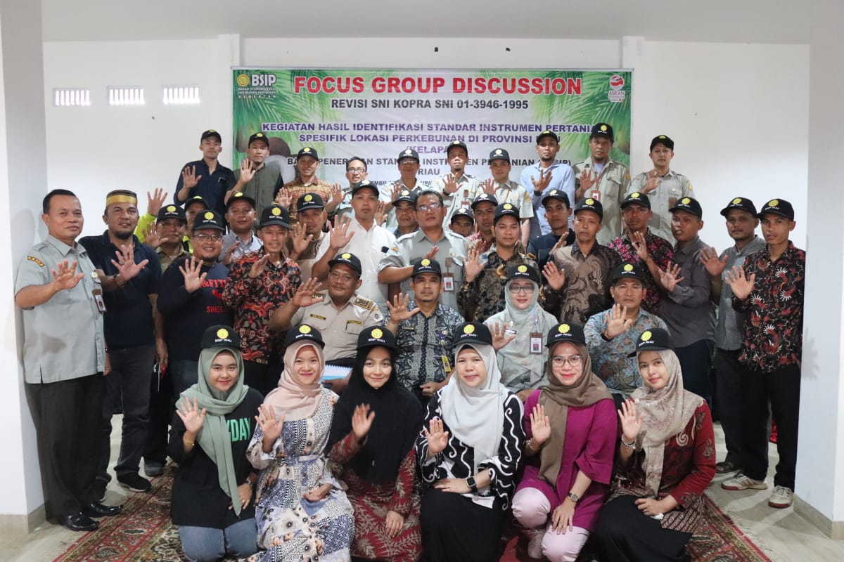 Tingkatkan Standar Mutu Kopra Inhil, BSIP Riau Gelar FGD