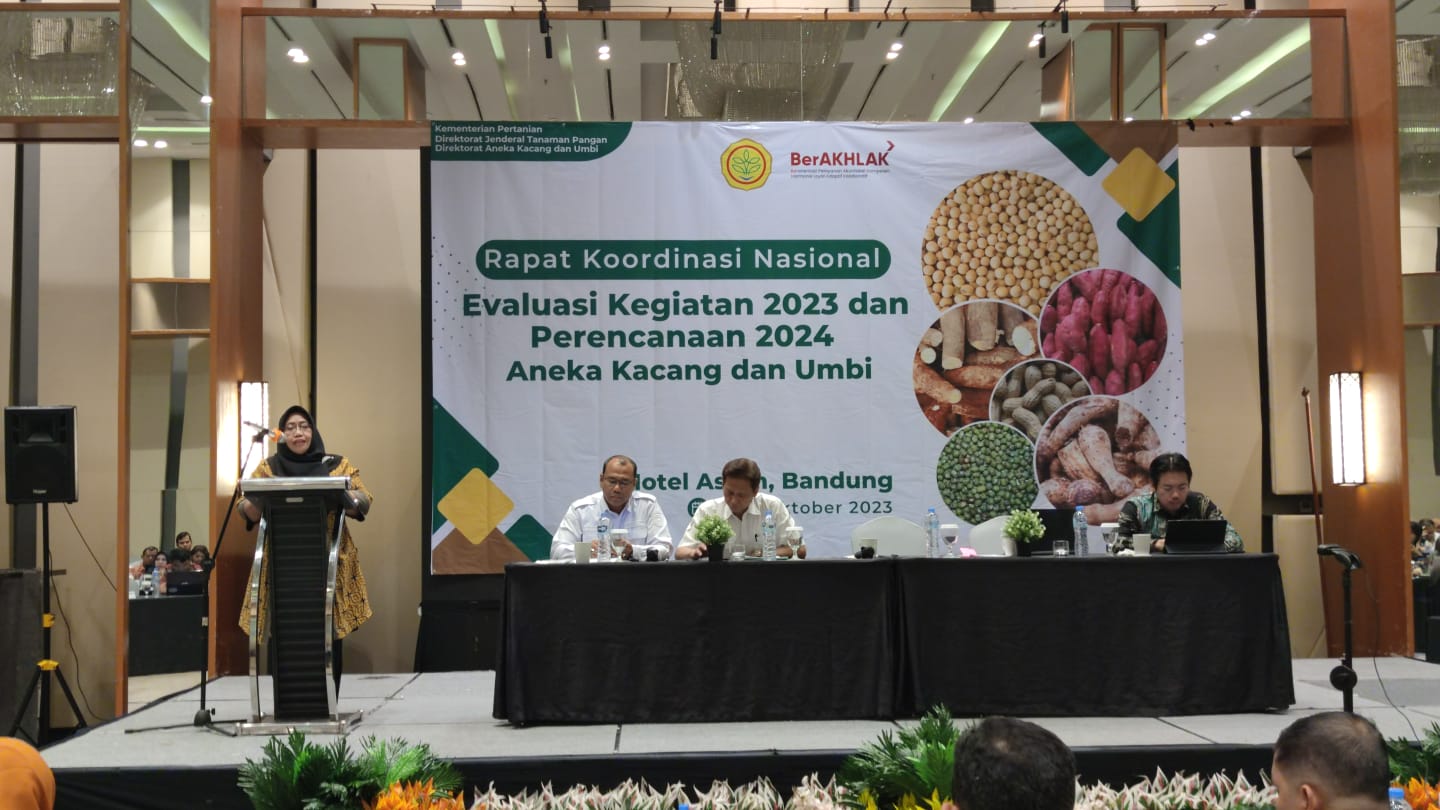 KEMENTAN GELAR RAKORNAS EVALUASI KEGIATAN 2023 DAN PERENCANAAN 2024 ANEKA KACANG DAN UMBI, DI BANDUNG
