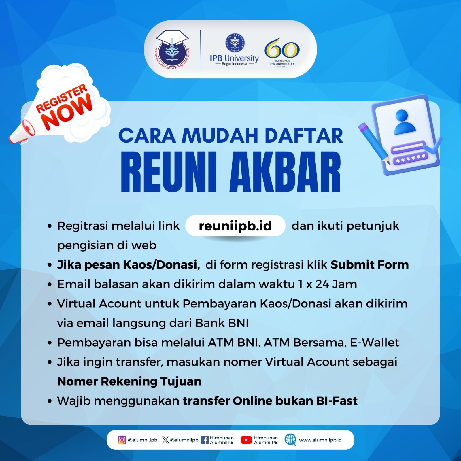 Target Dihadiri 15.000 Alumni, HA IPB Siapkan Reuni Akbar 60 Tahun IPB University