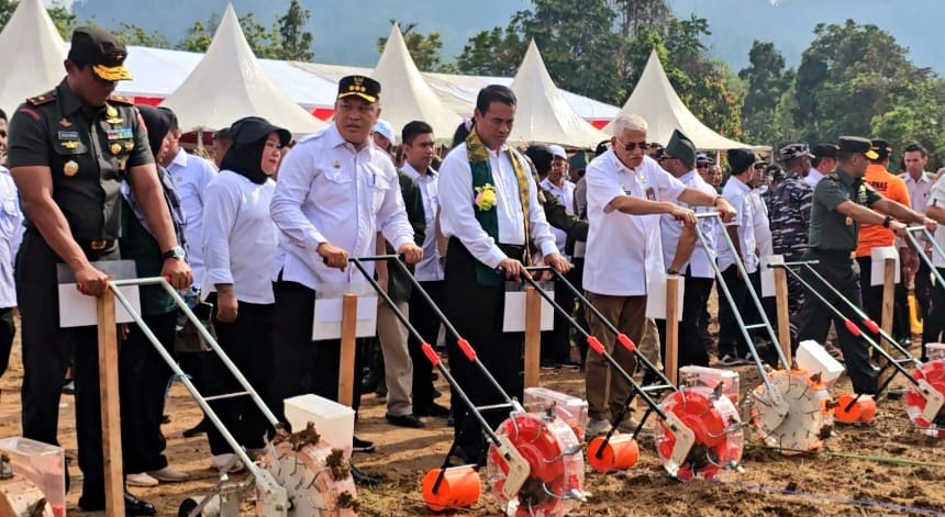 Pulang Kampung, Mentan Amran Tanam Jagung Di Konawe Utara
