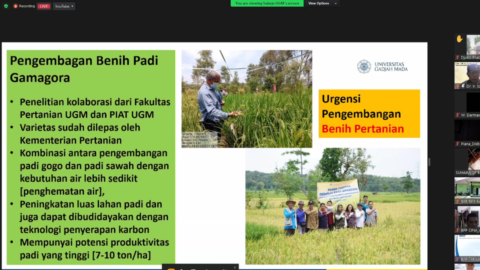 Kementan Ajak Pejuang Pangan Menyambut Peluang Untuk Antisipasi Darurat Pangan