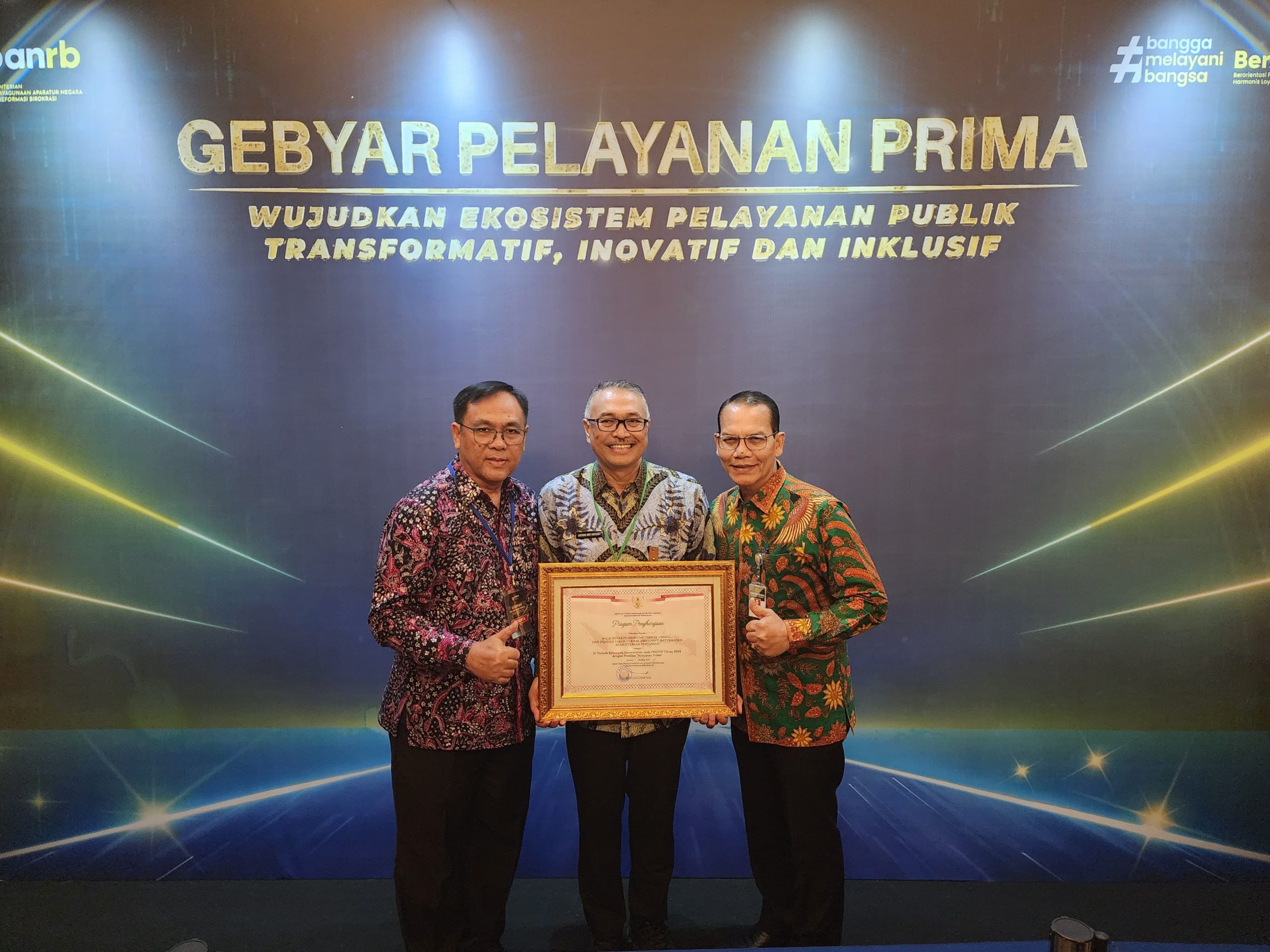 Kementan Sabet Penghargaan dari Kementerian PANRB, Buktikan Pelayanan Publik Berkelas