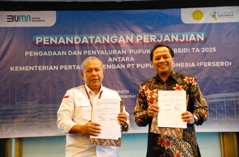Kementan Dan Pupuk Indonesia Teken Kontrak Pengadaan dan Penyaluran Pupuk Subsidi, 1 Januari 2025 Sudah Siap Disalurkan