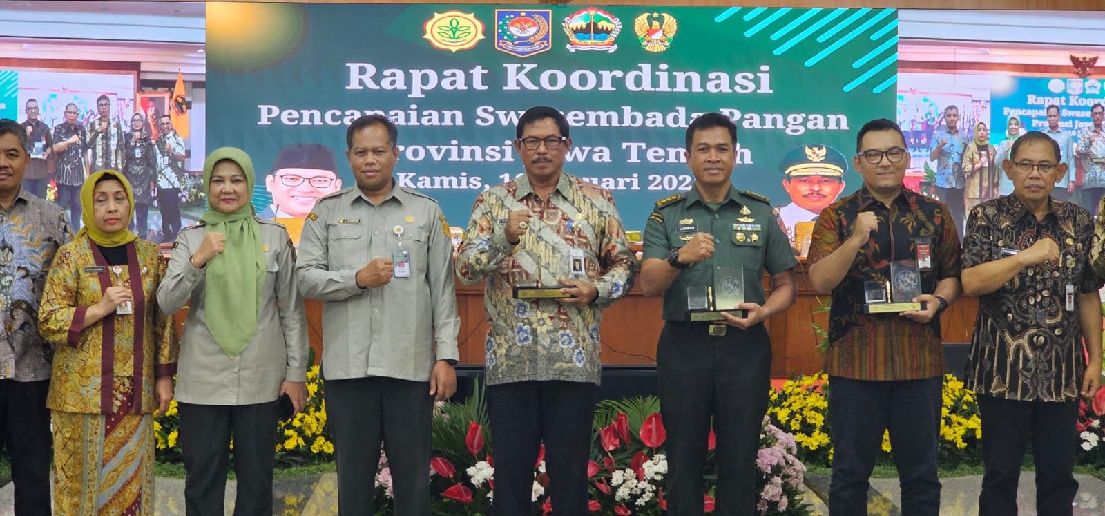 Rakor Capaian Swasembada Pangan, Kementan dan Pemprov Jateng Targetkan 11,8 Juta Ton Gabah