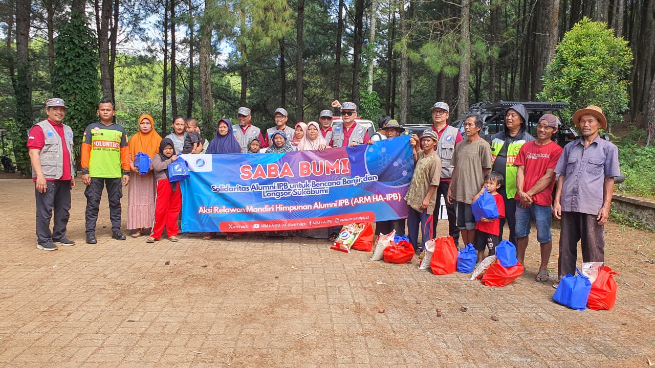 ARM HA-IPB Serahkan 7 Huntara Untuk Warga di Pabuaran, Sukabumi