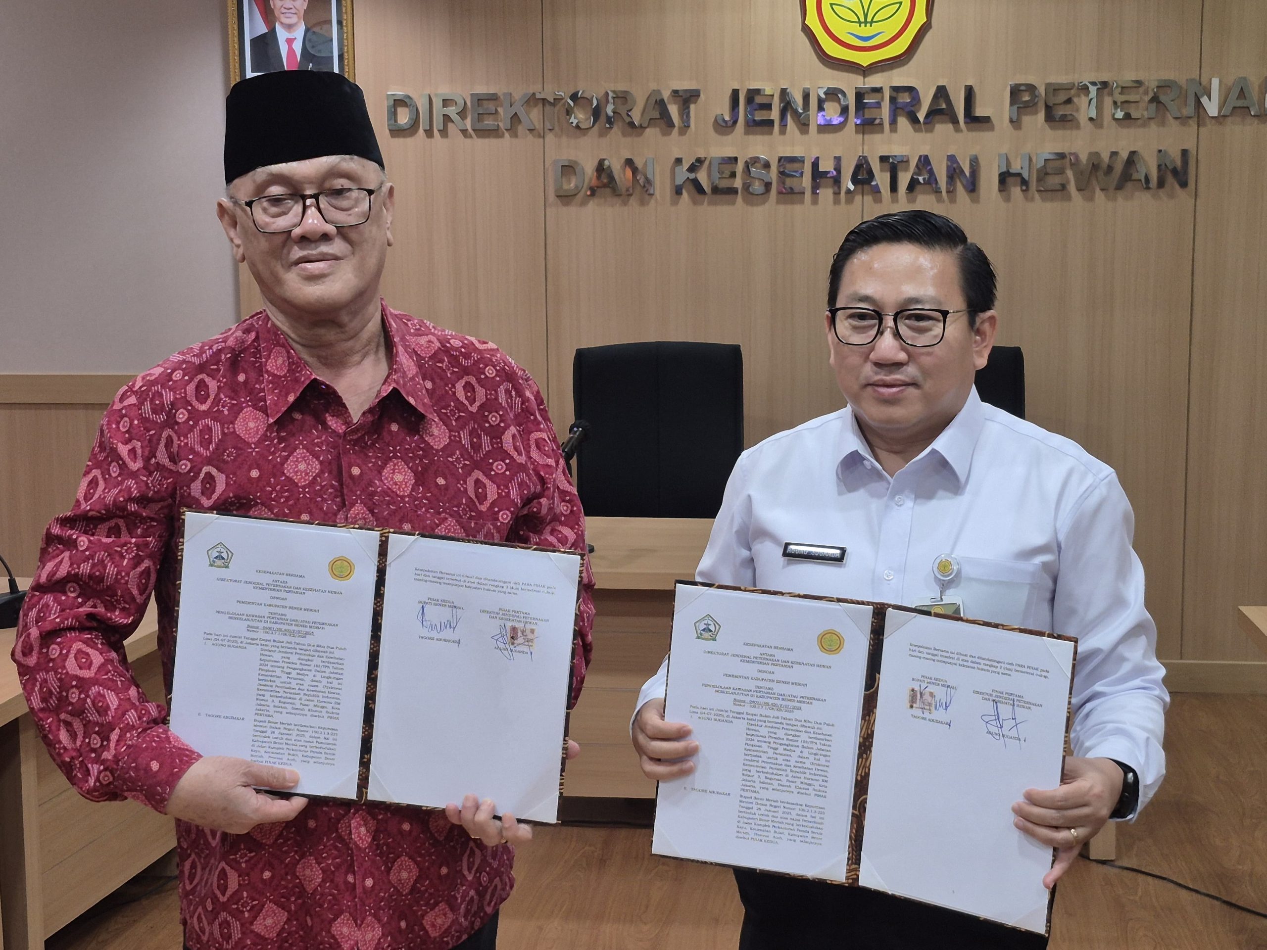 Kementan dan Pemkab Bener Meriah Sepakat Kelola Aset Negara untuk Ketahanan Pangan