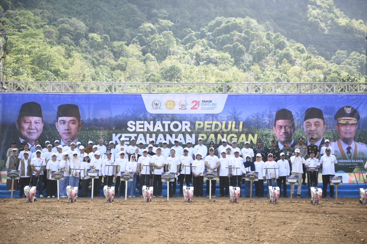 Tanam Jagung Serentak Bersama DPD RI, Mentan Amran Terus Dorong Lompatan Produksi Pangan