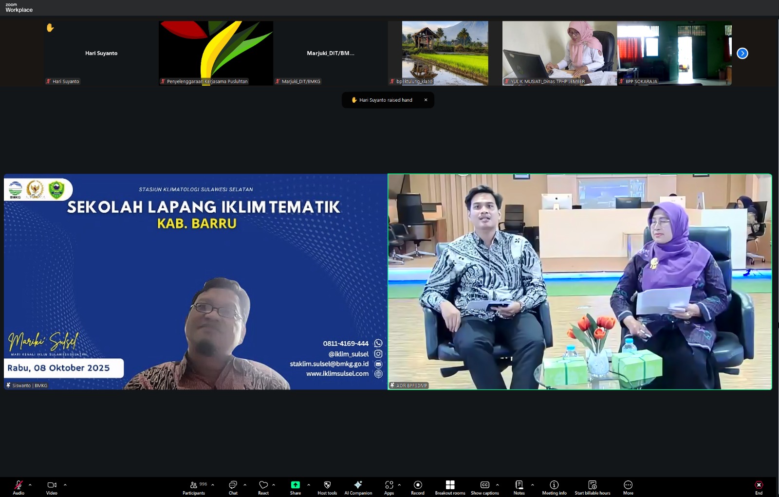 Kementan Dorong Penyuluh Pertanian Dukung Sekolah Lapang Iklim BMKG