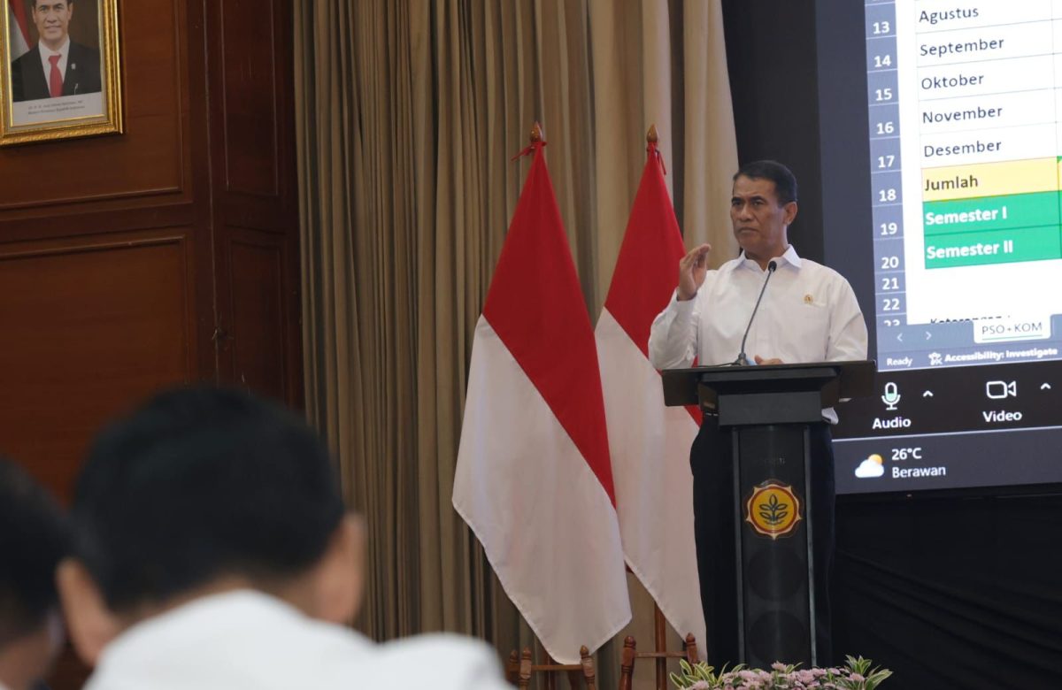 Mentan Amran Pimpin Rakor Nasional Pertanian,Tegaskan Swasembada Berkelanjutan dan Siap Ekspor Beras