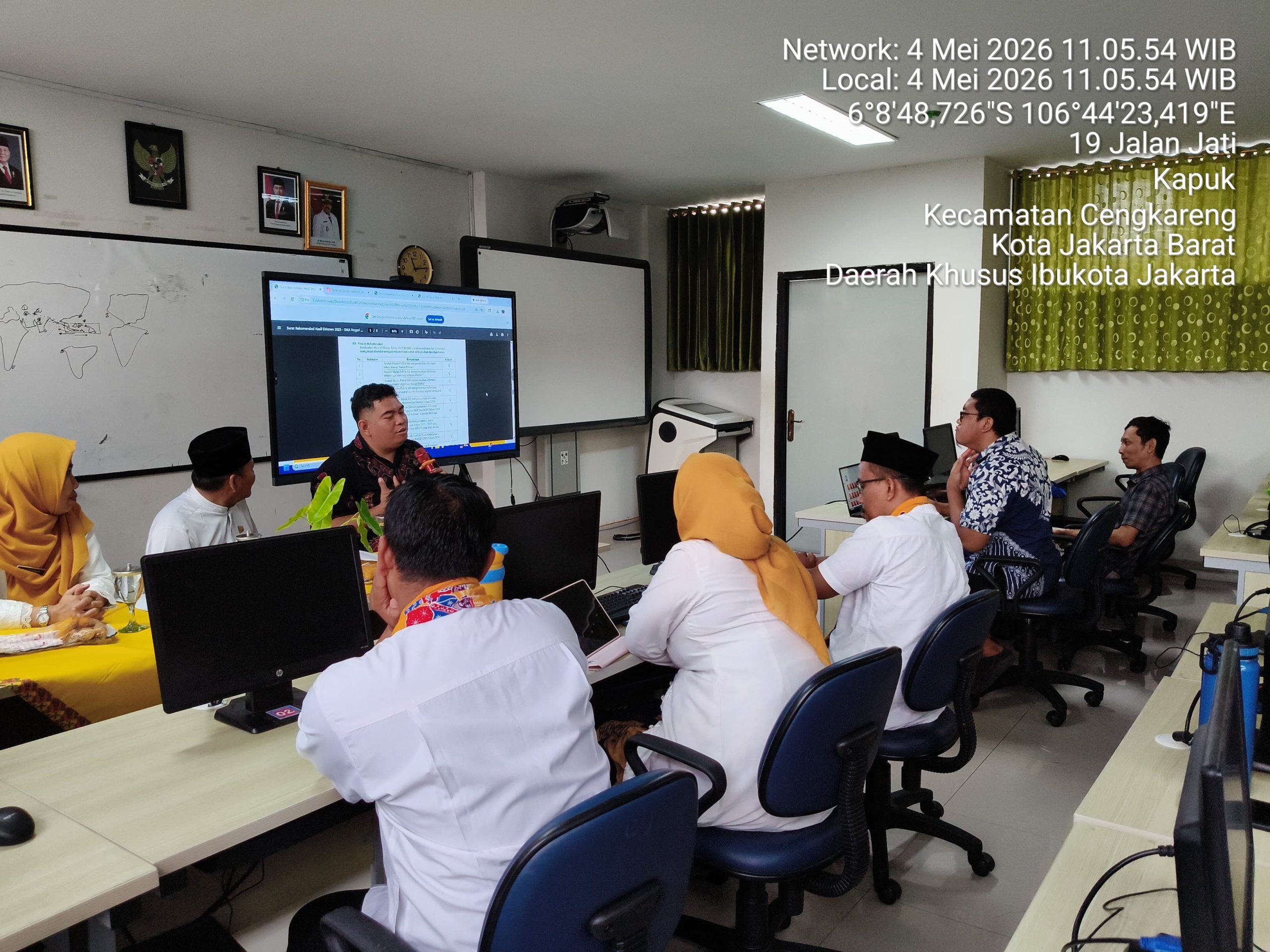 Ketua KIP DKI Visitasi SMAN 96 Jakarta ; Pastikan UU Keterbukaan Informasi Publik No 14 Tahun 2008 di implementasikan Konsisten