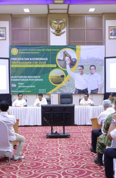 Perkuat Swasembada, Mentan Amran Minta Kontrak Cetak Sawah Rakyat 101 Ribu Hektare Tuntas dalam Sebulan
